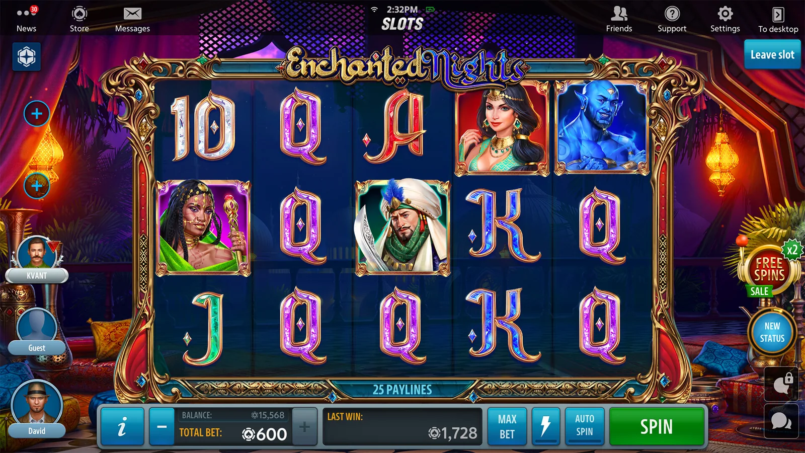 Tampilan permainan slot bertema cerah di JUARA666